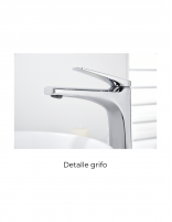 Grifo de lavabo cromo caño alto modelo DELOS de Imex detalle grifo