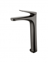 Grifo para lavabo caño alto negro o black gun metal - DELOS de Imex