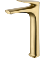 Grifería para lavabo caño alto oro modelo  DELOS de Imex