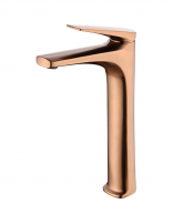 Grifería para lavabo caño alto oro rosa modelo  DELOS de Imex