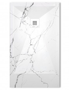 Plato de ducha Mármol Blanco modelo extraplano de Bathplus