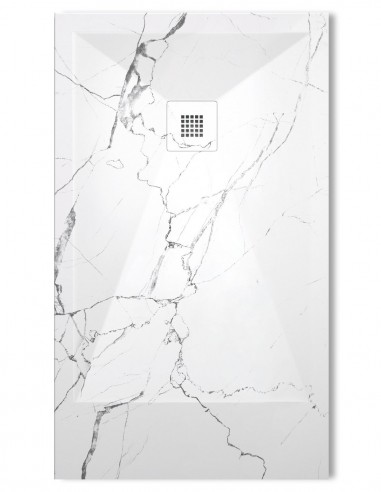 Plato de ducha Mármol Blanco modelo extraplano de Bathplus