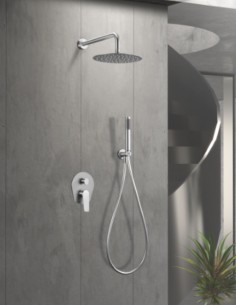 Grifería empotrado de ducha acero S316 modelo DELOS de IMEX ambiente