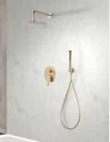 Conjunto oro empotrado de ducha modelo DELOS de IMEX