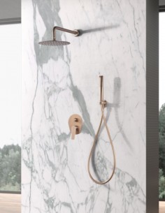Conjunto oro empotrado de ducha modelo DELOS de IMEX 2