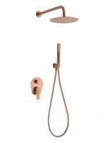 Conjunto oro rosa empotrado de ducha modelo DELOS de IMEX