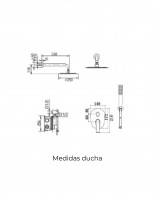 Conjunto oro u oro rosa empotrado de ducha modelo DELOS de IMEX medias