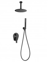 Ducha empotrada a techo negro modelo DELOS de Imex