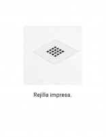 Plato ducha enmarcado rejilla impresa