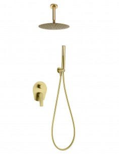 Conjunto ducha oro empotrada a techo modelo DELOS de Imex