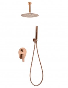 Conjunto ducha oro empotrada a techo modelo DELOS de Imex 2
