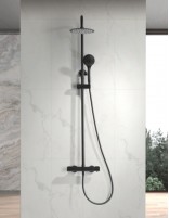 Barra de ducha termostática negro mate  modelo ECO KENT de IMEX