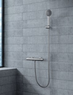 Grifería cromada de ducha termostática modelo  ECO KENT de Imex