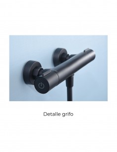Grifería para ducha negro mate termostática modelo ECO KENT de Imex 2