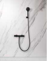 Grifería para ducha negro mate termostática modelo ECO KENT de Imex