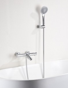 Grifería para bañera cromada termostática modelo ECO KENT de Imex