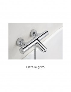 Grifería para bañera cromada termostática modelo ECO KENT de Imex 2