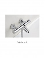 Grifería para bañera cromada termostática modelo ECO KENT de Imex detalle grifo