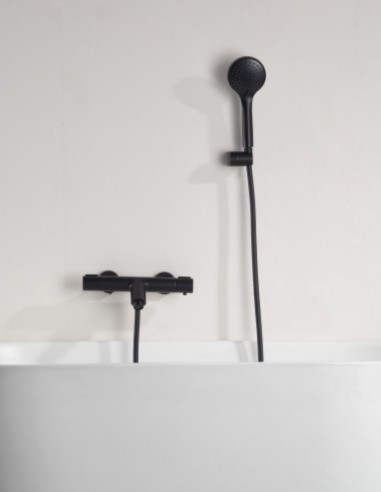 Grifería negro mate de bañera termostática - ECO KENT de Imex