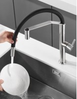 Grifería acero S316 de cocina monomando flexible modelo  DEVA de Imex detalle