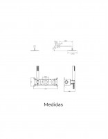 Conjunto ducha empotrado cromo termostática  modelo ASSEN de Imex  medidas
