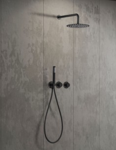 Ducha empotrado termostática negro modelo ASSEN de Imex ambiente