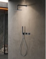 Ducha empotrado termostática black gun metal  modelo ASSEN de Imex ambiente