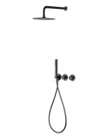 Ducha empotrado termostática black gun metal  modelo ASSEN de Imex