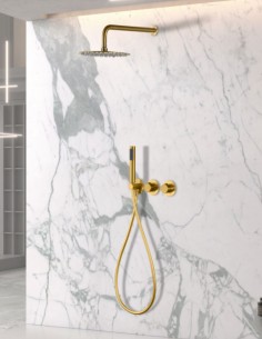 Ducha oro empotrado termostática modelo ASSEN de Imex ambiente