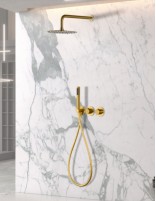 Ducha oro empotrado termostática modelo ASSEN de Imex ambiente