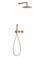 Ducha oro rosa empotrado termostática modelo ASSEN de Imex