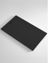 Plato de ducha con rejilla alargada  color del plato negro