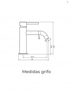 Grifería cobre lavabo modelo Sirio de GME 2