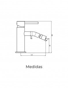 Grifería en cobre para bidé modelo Sirio de GME 2