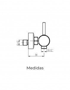 Grifería para ducha titanio  - Sirio de GME 2