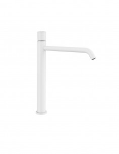 Grifo para lavabo negro o blanco brillo caño alto - Helios de GME 2