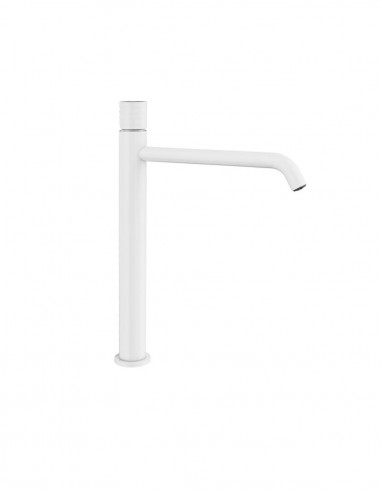 Grifo para lavabo negro o blanco brillo caño alto - Helios de GME