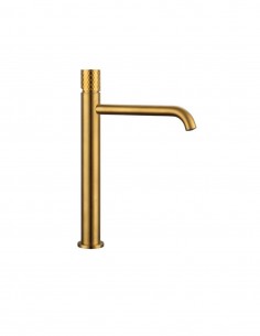 Grifo oro cepillado para lavabo caño alto modelo Helios de GME