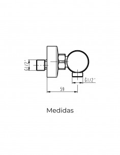 Grifo oro cepillado para ducha modelo Helios de GME 2