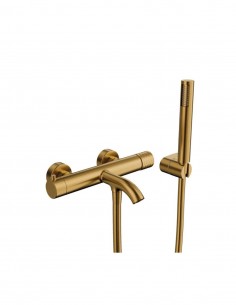 Grifo oro cepillado de bañera modelo Helios de GME