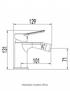 Grifería para bidé negro modelo Rhio de GME 2
