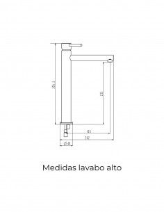Grifería cromado para lavabo alto modelo Mio de GME 2