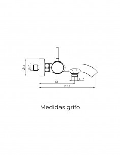 Grifo cromado para bañera modelo Mio de GME 2