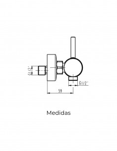 Grifo cromado para ducha modelo Mio de GME 2