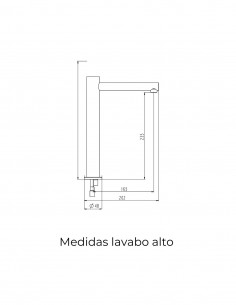 Grifería de lavabo cromado alto modelo Radio de GME 2