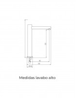 Grifo de lavabo negro mate alto modelo Radio de GME medidas