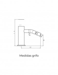 Grifería bidé negro mate modelo Radio de GME 2