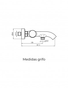 Grifo de bañera negro mate modelo Radio de GME 2