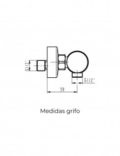 Grifo para ducha negro mate modelo Radio de GME 2