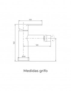 Grifo cromo para bidé modelo Iony de GME 2